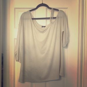 Torrid 3/4 Sleeve White off the Shoulder Blouse